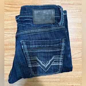 BKE Aiden Blue Jeans 26R (26x32) Dark Wash Bootleg